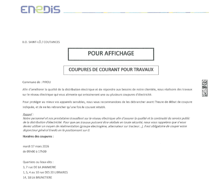 Coupures de courant du 17 mars 2026